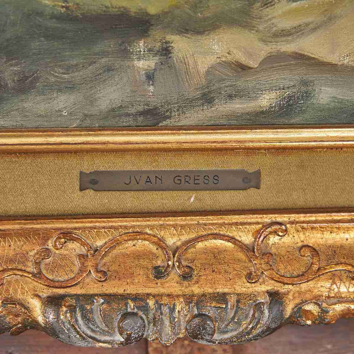 Oil On Canvas Hay Harvest Unique Work Of Art By Juan Gress photo 629.0