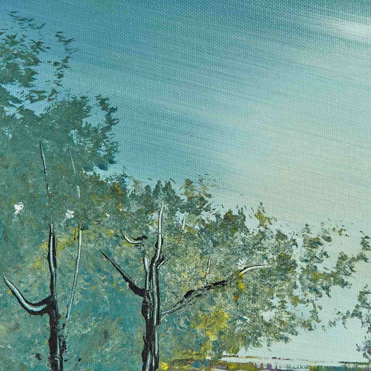 Oil On Canvas Landscape, Unidentified Signature photo for sale
