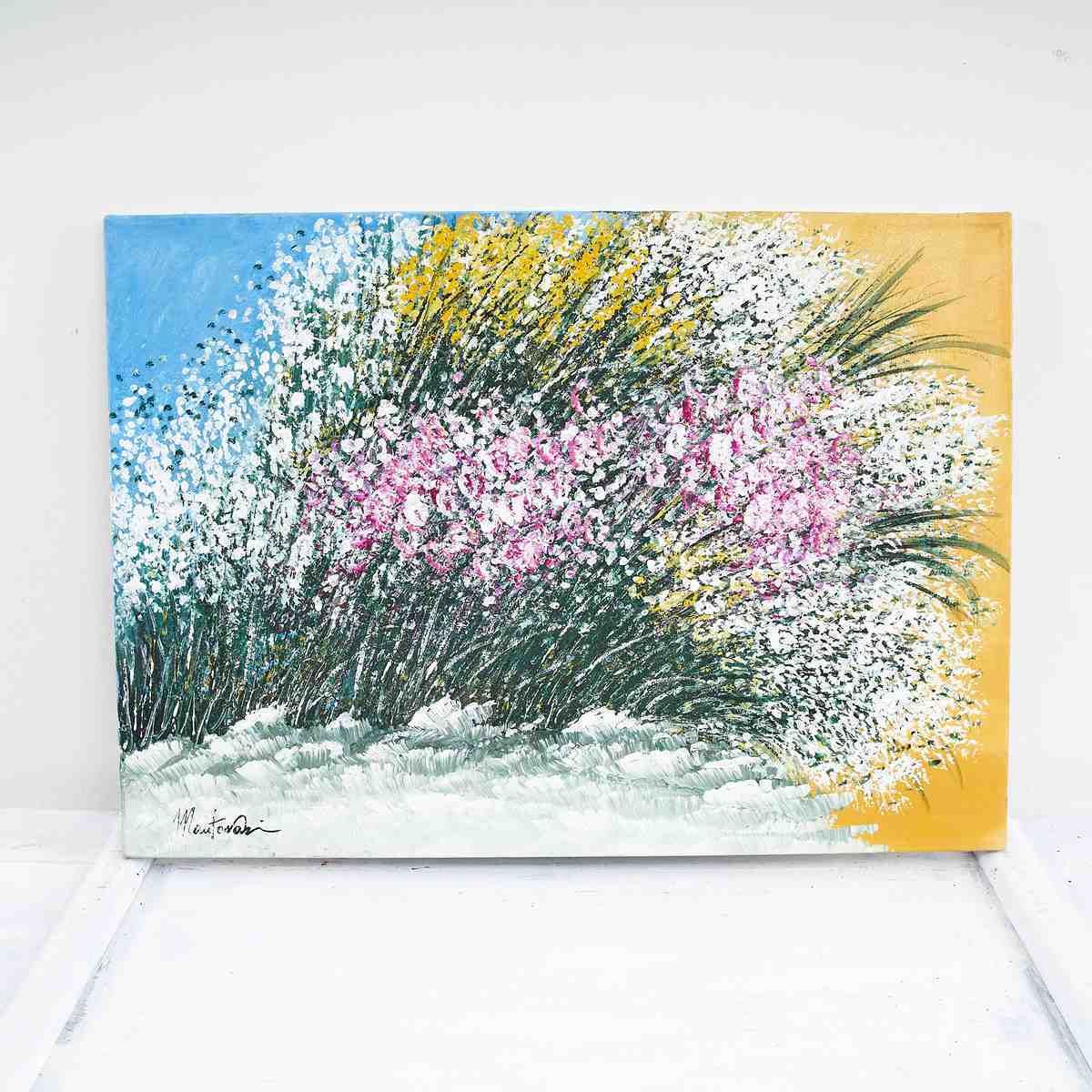 Oil On Canvas, Broom In Sanremo, By Costanza Mantovani
