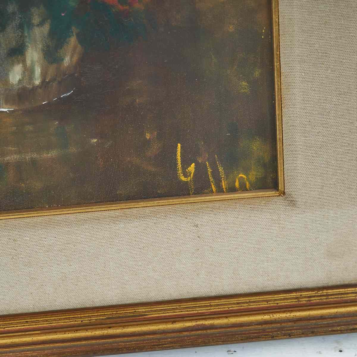 Oil On Canvas Roses In A Golden Frame By Gabriella Bertacchini, 1970s photo furniture