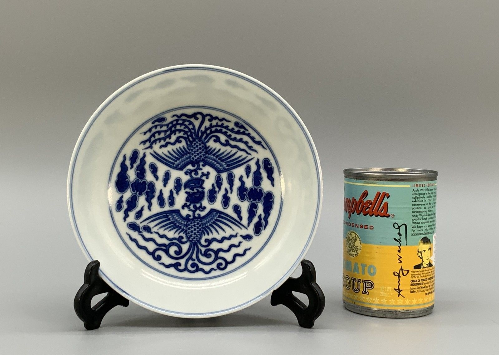 Chinese Blue And White Porcelain Double Phoenix Dish Tongzhi Period Bowl Plate photo for sale