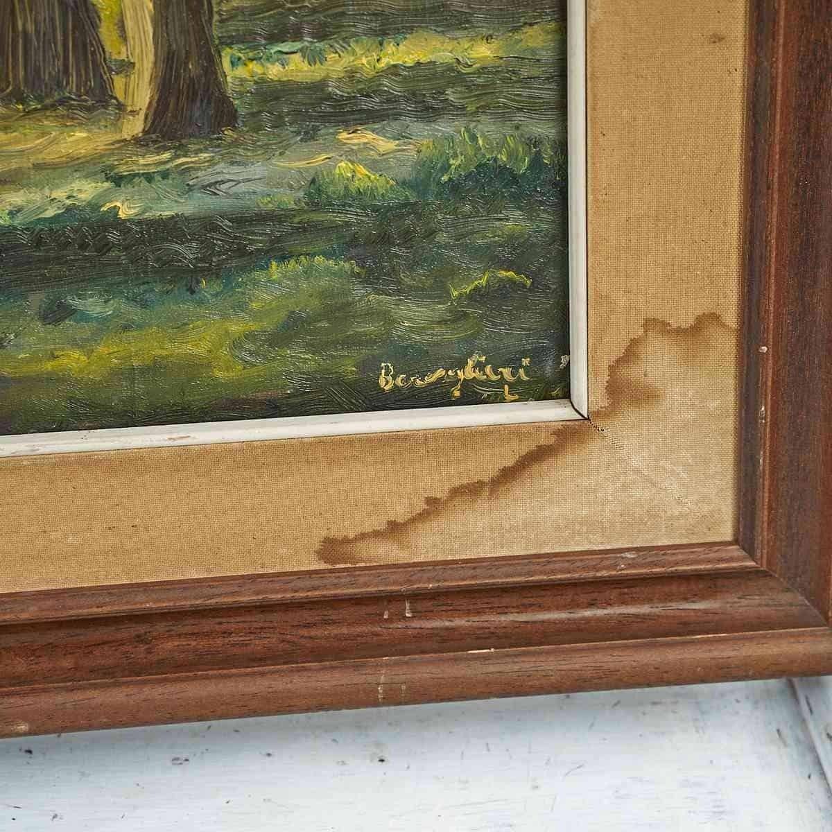 Oil On Canvas Serena Natural Scene Of Undeciphered Fima, 1950s. photo furniture