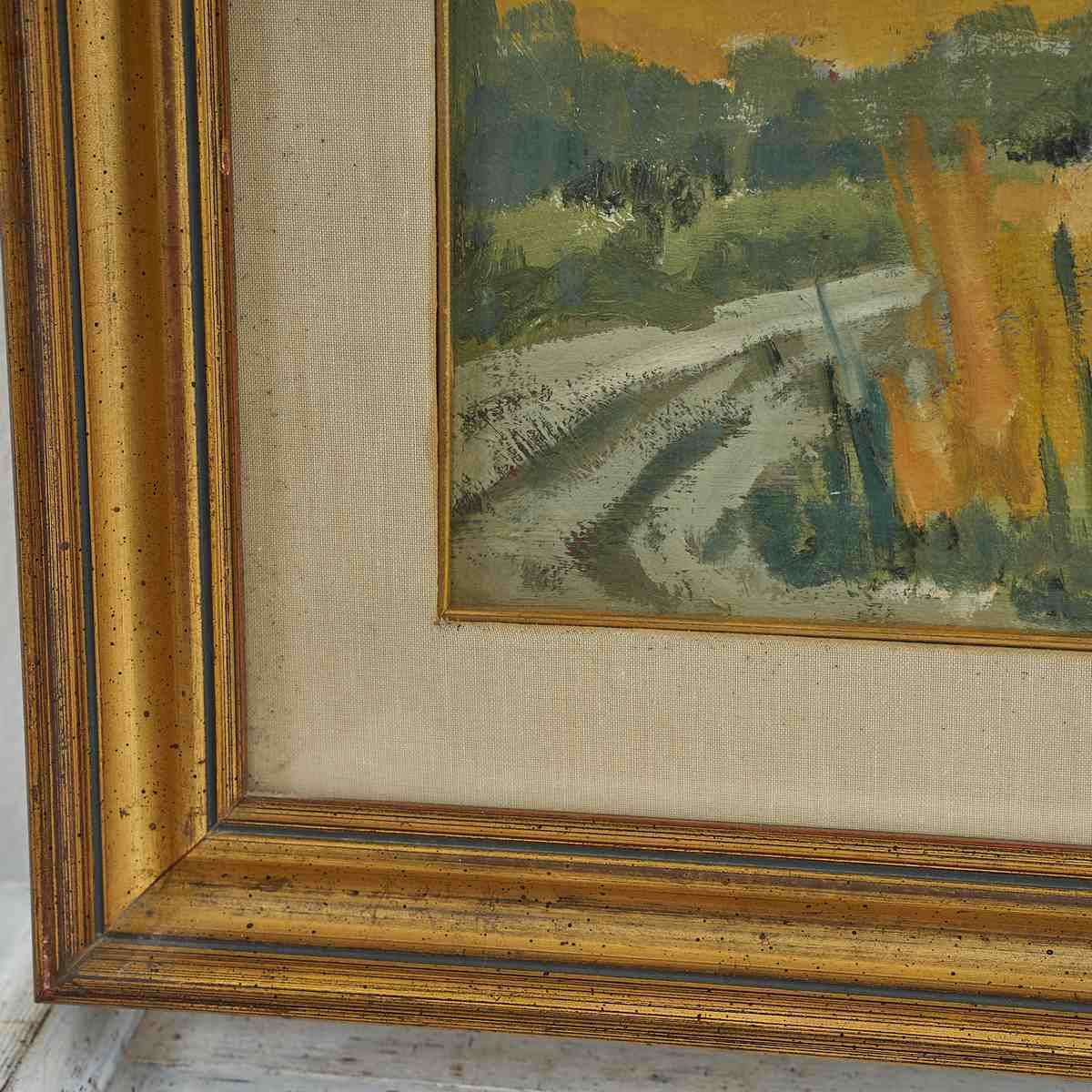 Oil On Canvas Wonderful Rural Landscape By Attilio Orlandini. photo furniture