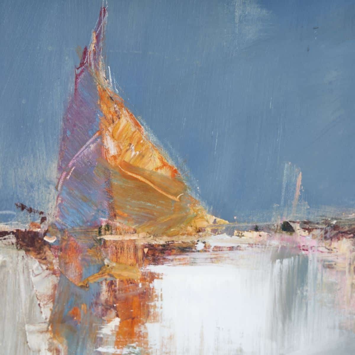 Oil On Canvas High Quality Artisan Marine Fresco By Renzo Piccoli. photo for sale