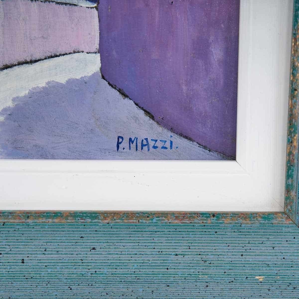 Piero Mazzi Elegant Framed Painting By P. Decks. photo furniture