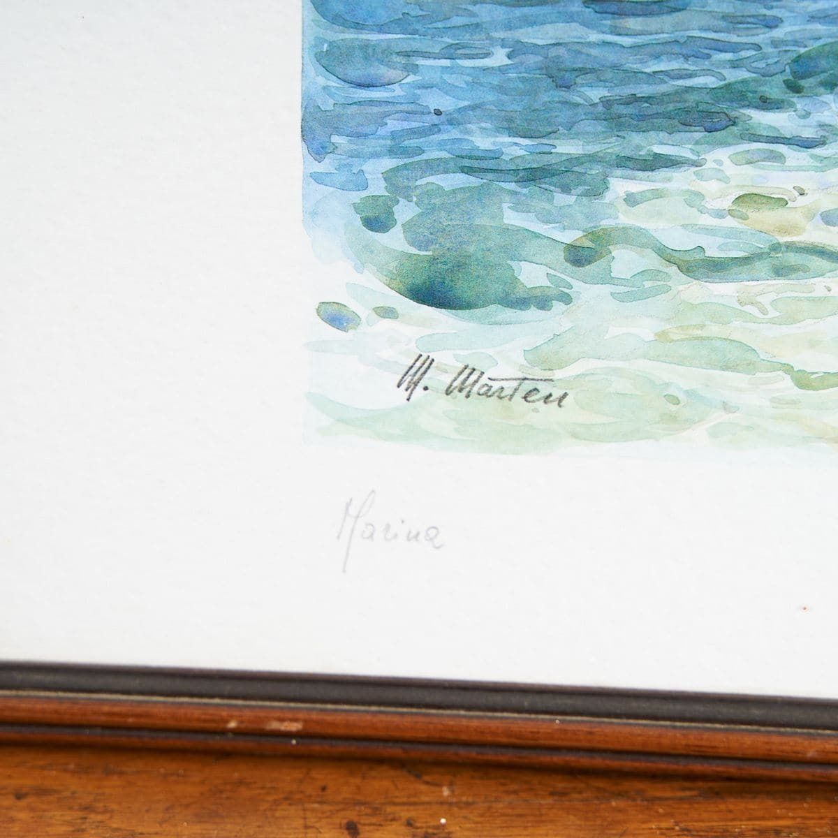 Marine Artwork Print With Wooden Frame photo furniture