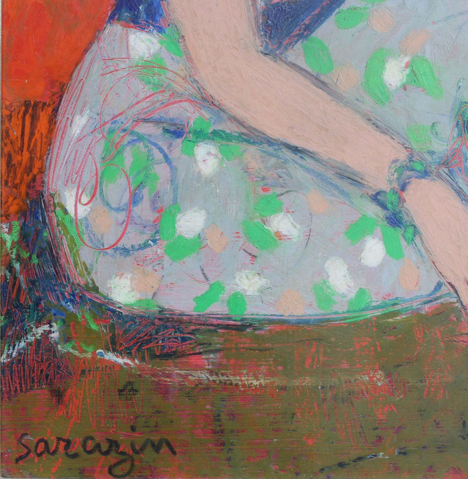 1560.0 'Portrait Of A Pensive Woman' By Michel Sarazin (Circa 2000) photo