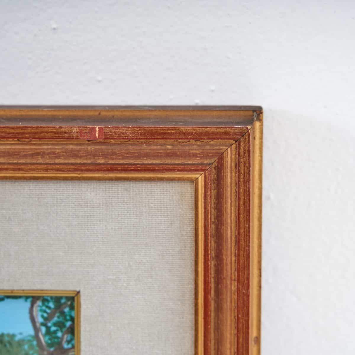 Enchanting Vintage Handcrafted Oil Painting On Canvas, 1980s photo Art