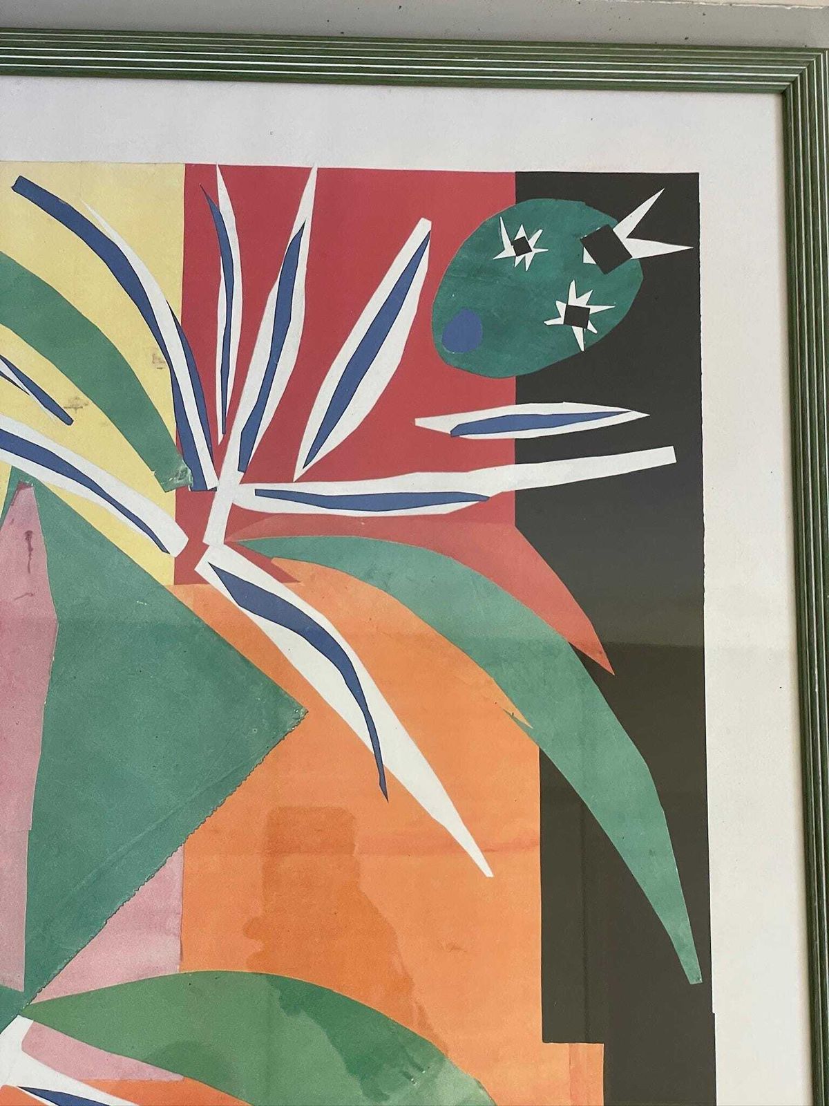 Vintage Matisse Print Of Danseuse Creole Or Creole Dancer In Green Frame photo 110.0