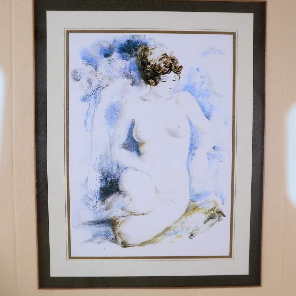 Elegant Pair Of Paintings – Prints, In A Vintage Frame photo for sale