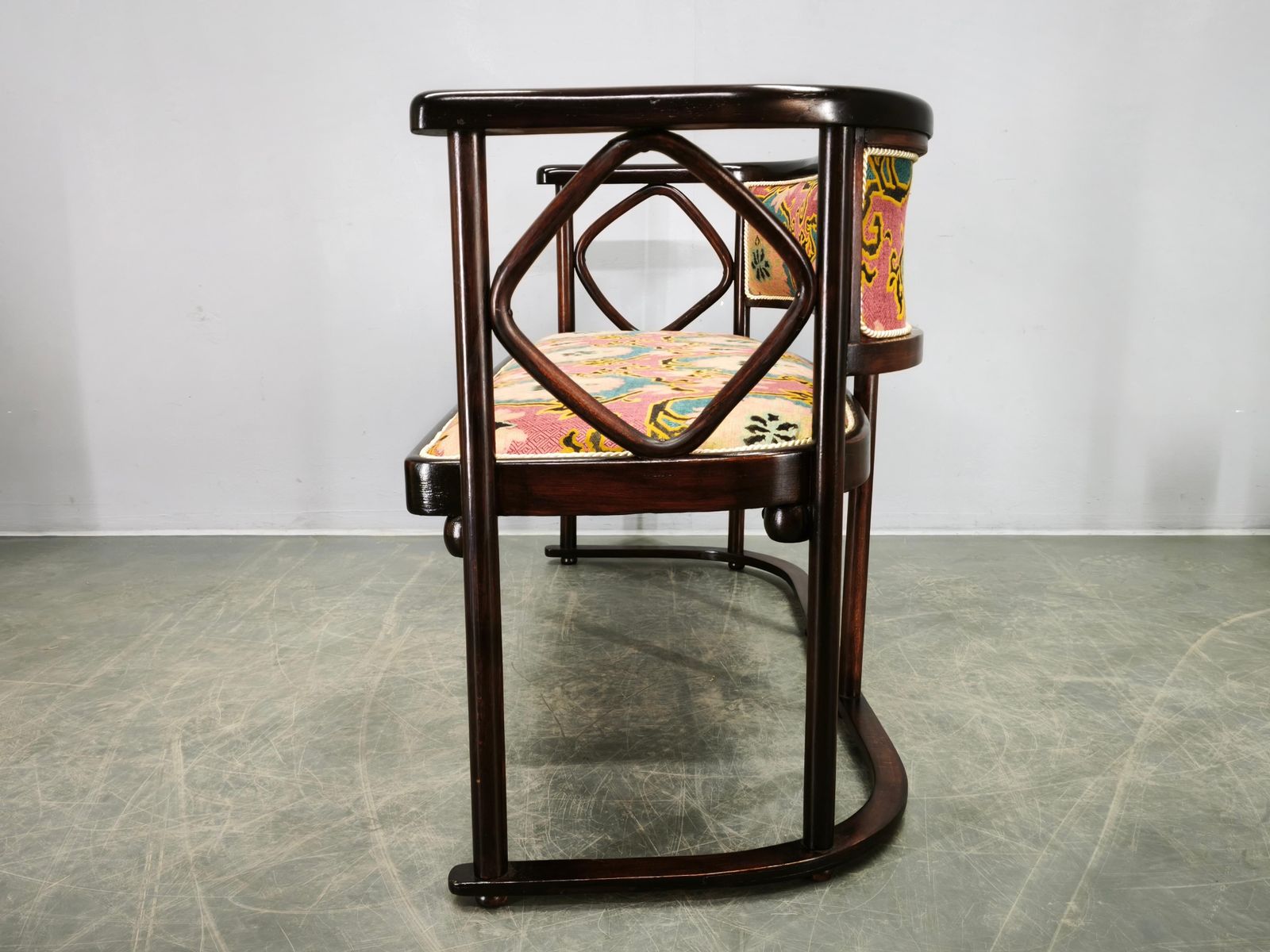 Furniture Josef Hoffmann Style Fledermaus Art Nouveau Sofa, 1930s photo