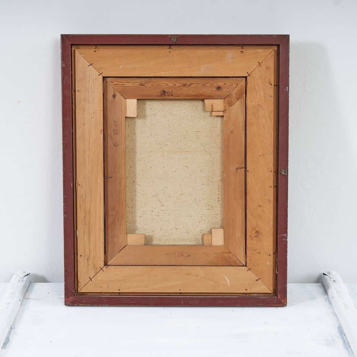 Expressionist Oil On Canvas With Vintage Frame, 1970s – 1980s photo 887.0