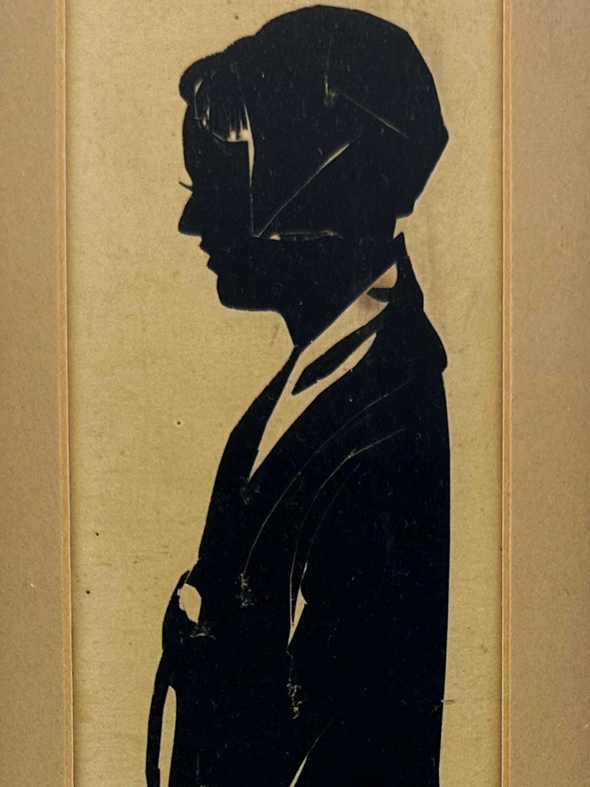 photo for sale A Pair Of Silhouette Paper Cut Ladies By Artist Baron Scotford 1931
