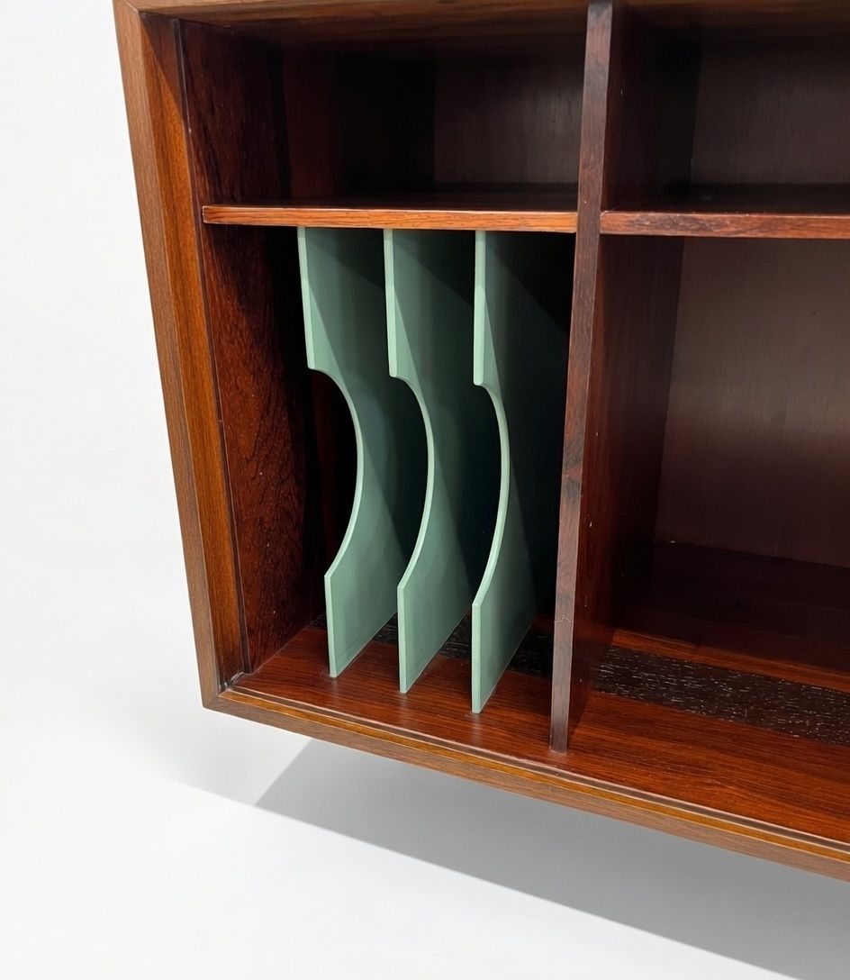 650.0 Rosewood Tambour Cabinet By Kai Kristiansen For Feldballes photo
