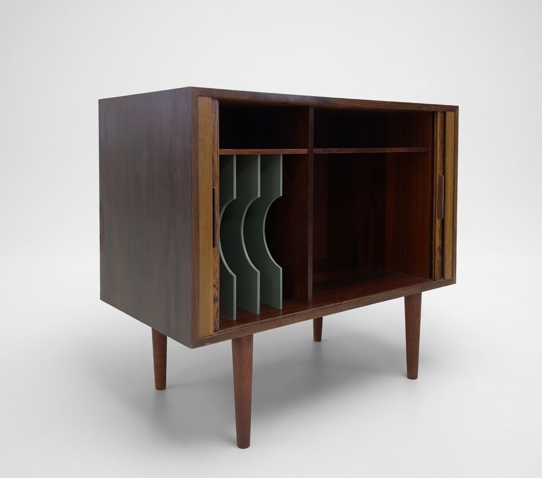 Rosewood Tambour Cabinet By Kai Kristiansen For Feldballes photo 650.0