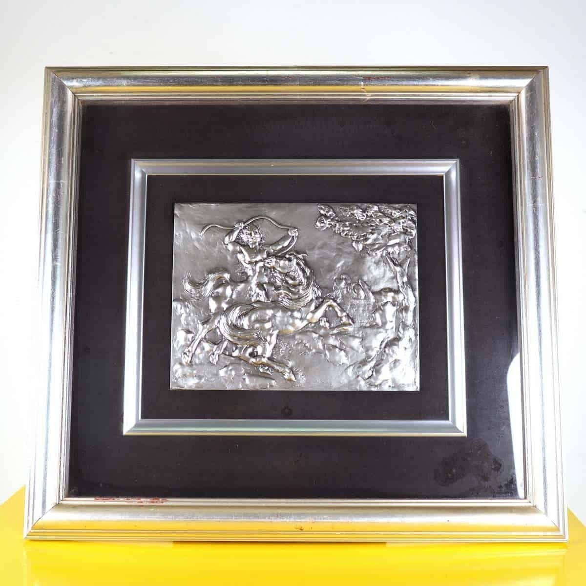Elegant Silver Bas Relief By Aligi Sassu (200 Grams Of 925 Silver)