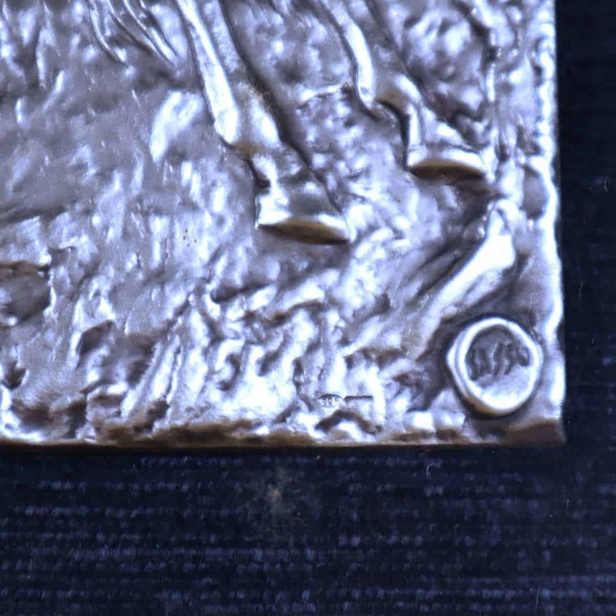 Elegant Silver Bas Relief By Aligi Sassu (200 Grams Of 925 Silver) photo vinterior