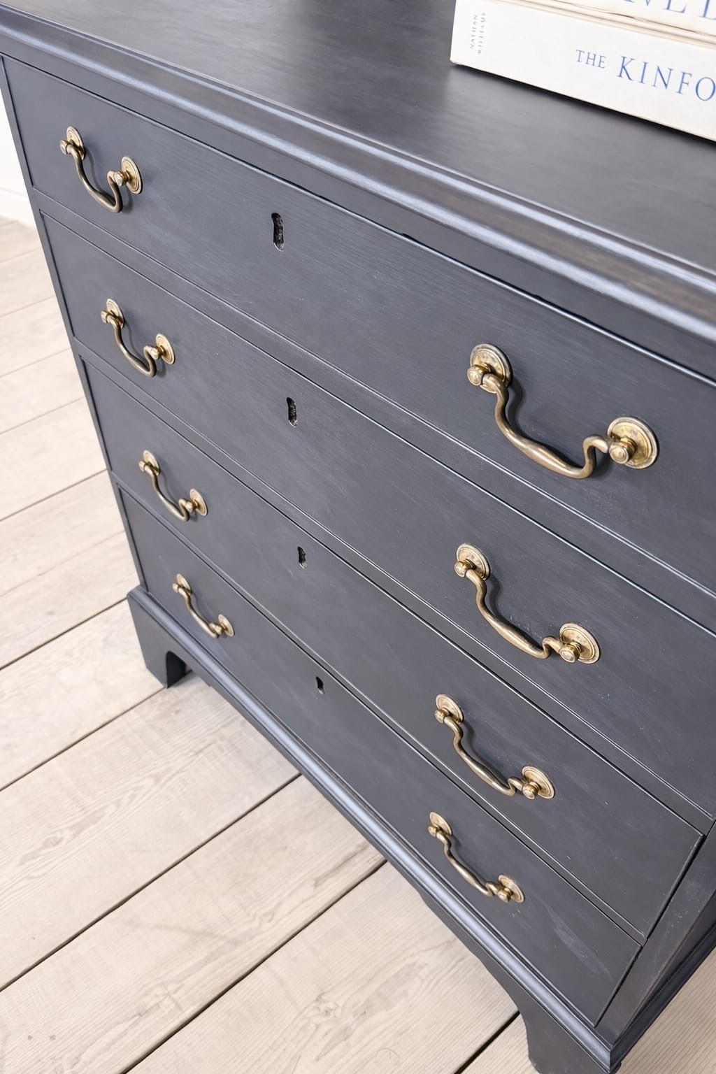 Georgian Antique Ebonised Chest Of Drawers photo for sale