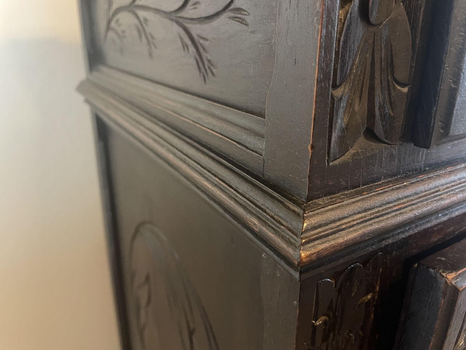 Antique French 20th Century Ornately Carved Housekeeper’s / Kitchen Food Cupboard photo for sale