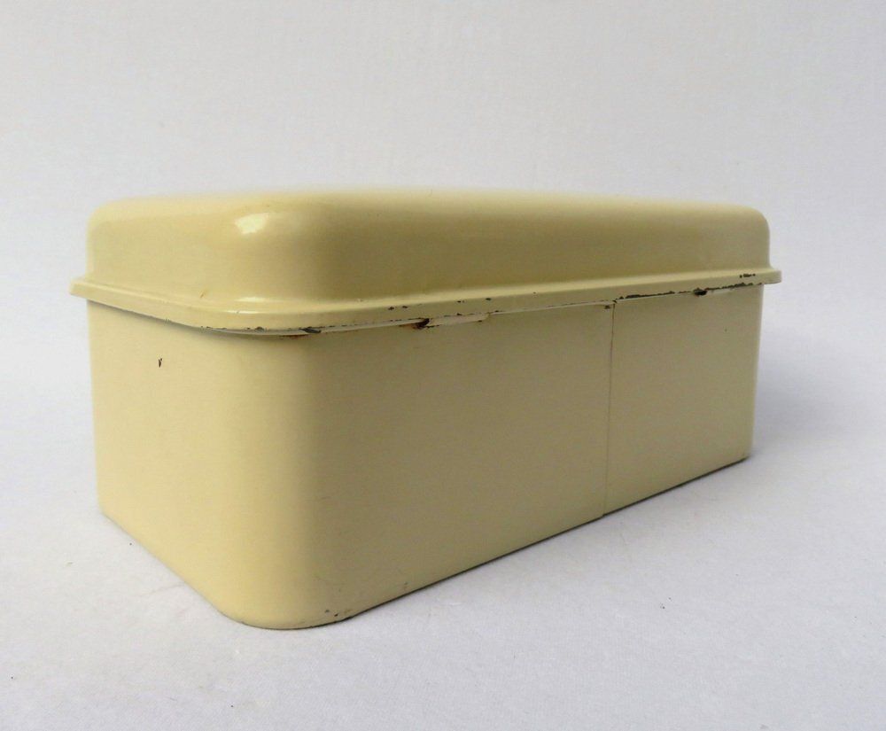 Bauhaus Nickel Plated Metal And Beige Lacquered Biscuit Tin By Marianne Brandt For Ruppel Werke, 1926 photo 3013.0
