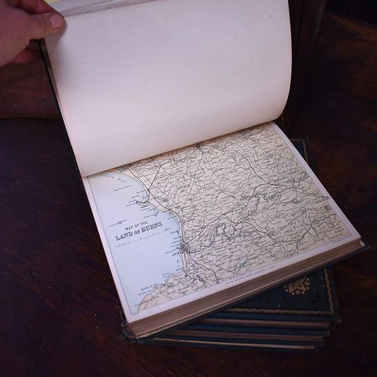 Antique 1896 National Burns By George Gilfillan Embossed Cover Set Of 4 Books photo vintage