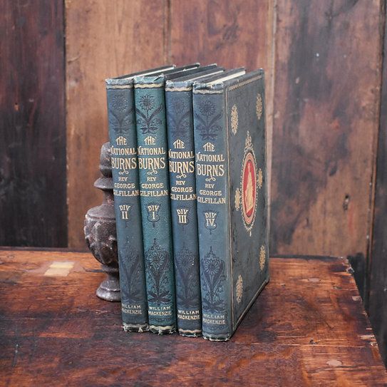 photo for sale Antique 1896 National Burns By George Gilfillan Embossed Cover Set Of 4 Books