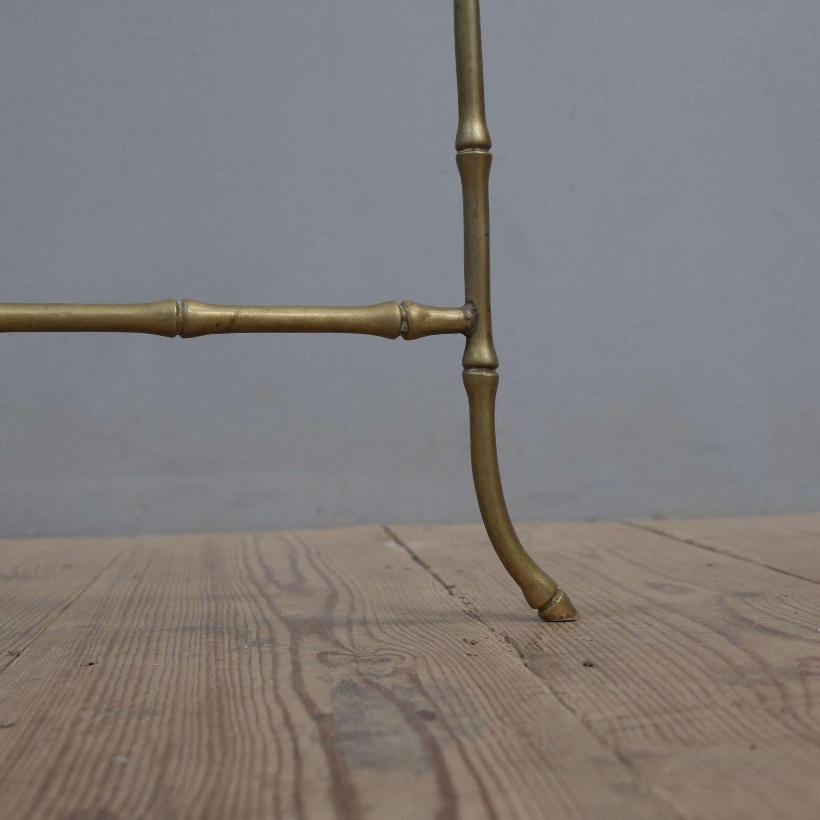 Maison Bagues Faux Bamboo Brass Side Table photo furniture