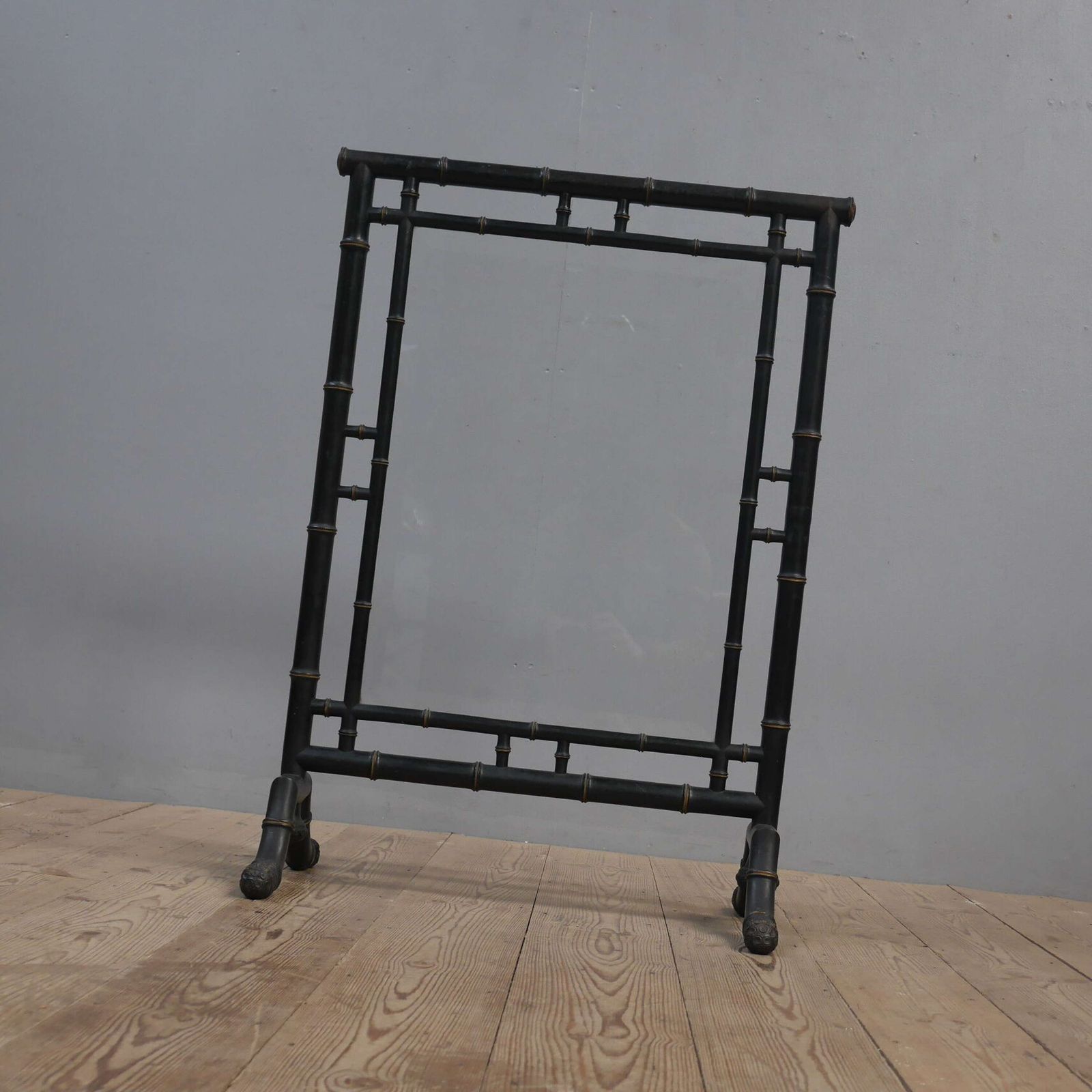 photo for sale Aesthetic Movement Faux Bamboo Fire Screen