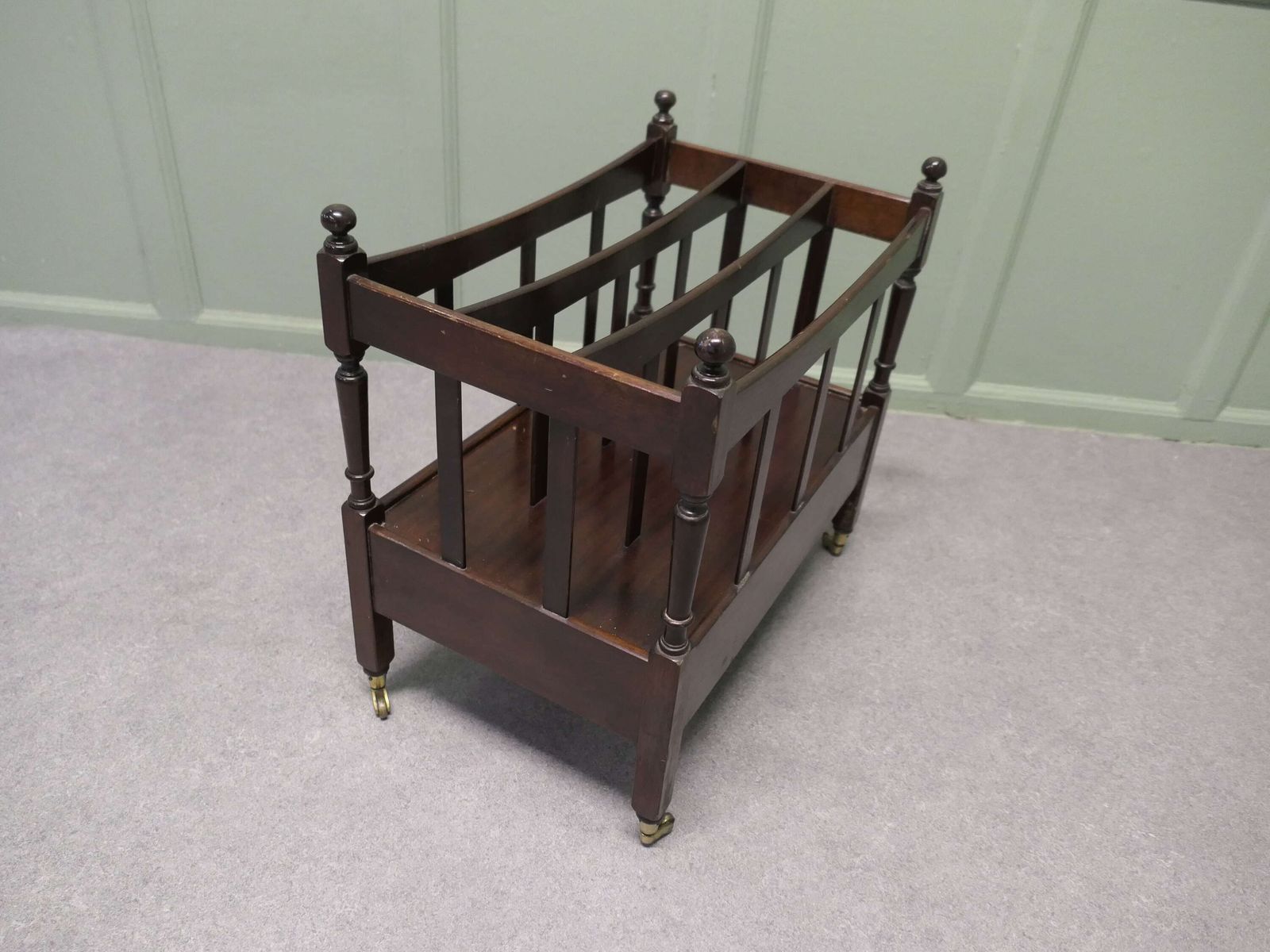 English Walnut Canterbury Magazine Stand This Is A Pretty Little Piece. photo 480.0