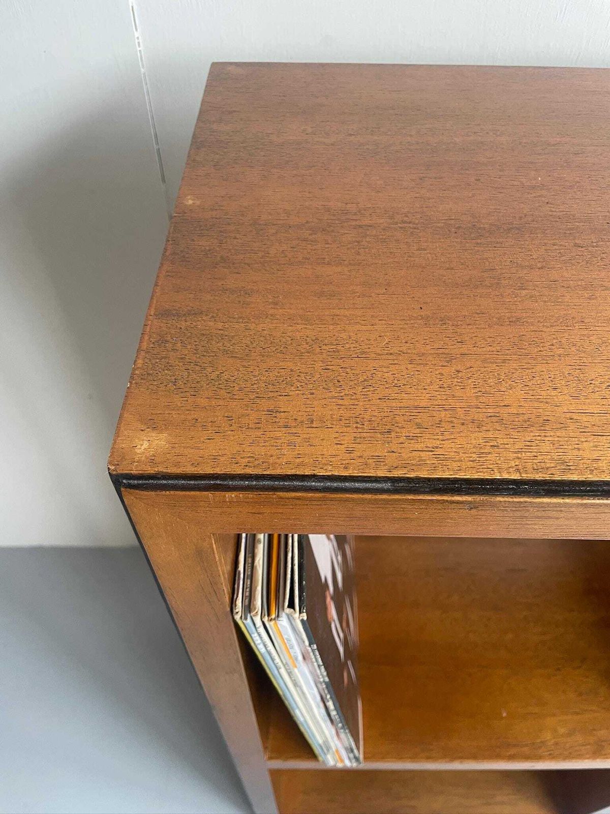 Vintage 2 Compartment Wooden Cube Bookcase Or Lp Vinyl Storage. photo Furniture