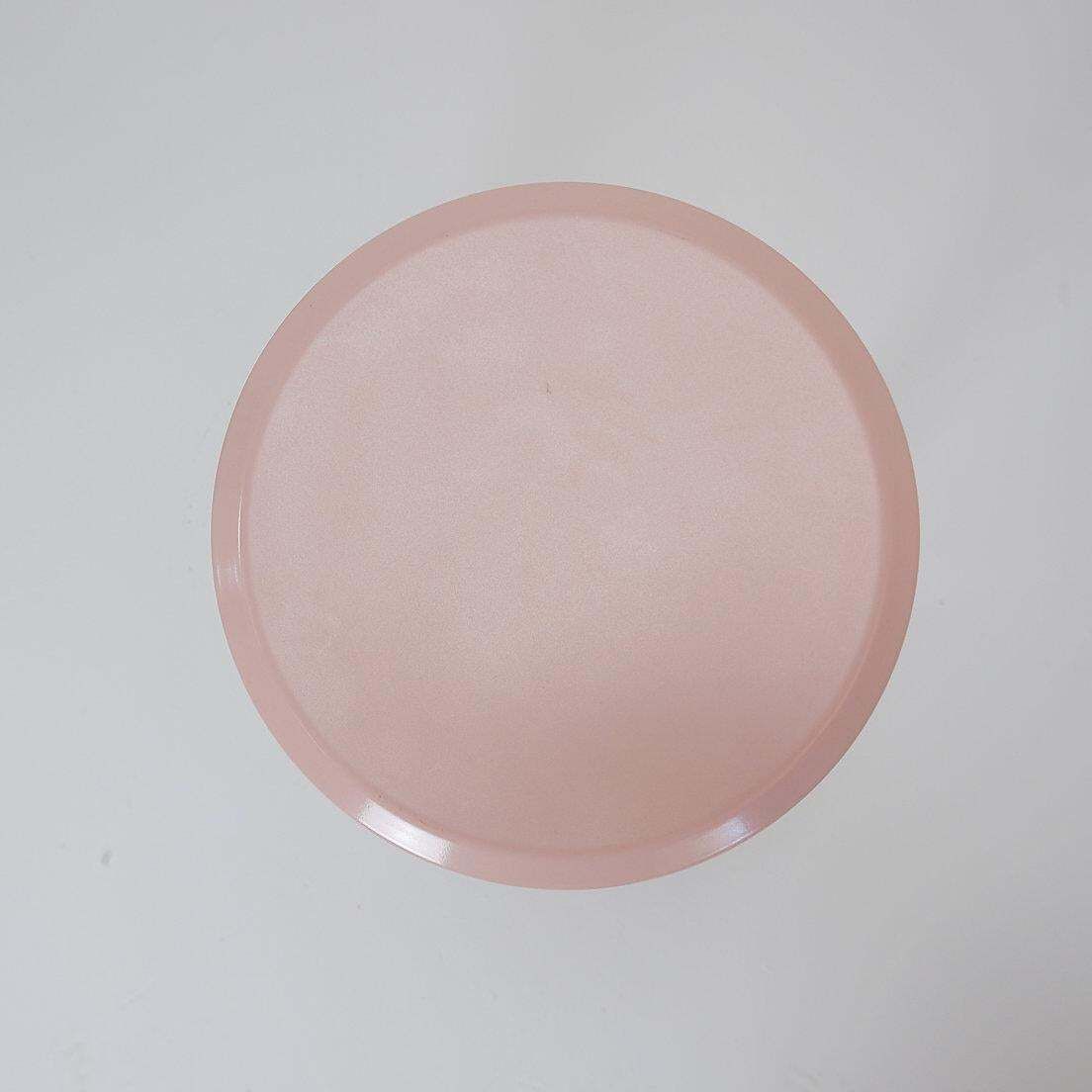 Bathroom Stool By Keuco Tubular Chrome & Powder Pink Plastic, 1980s photo for sale