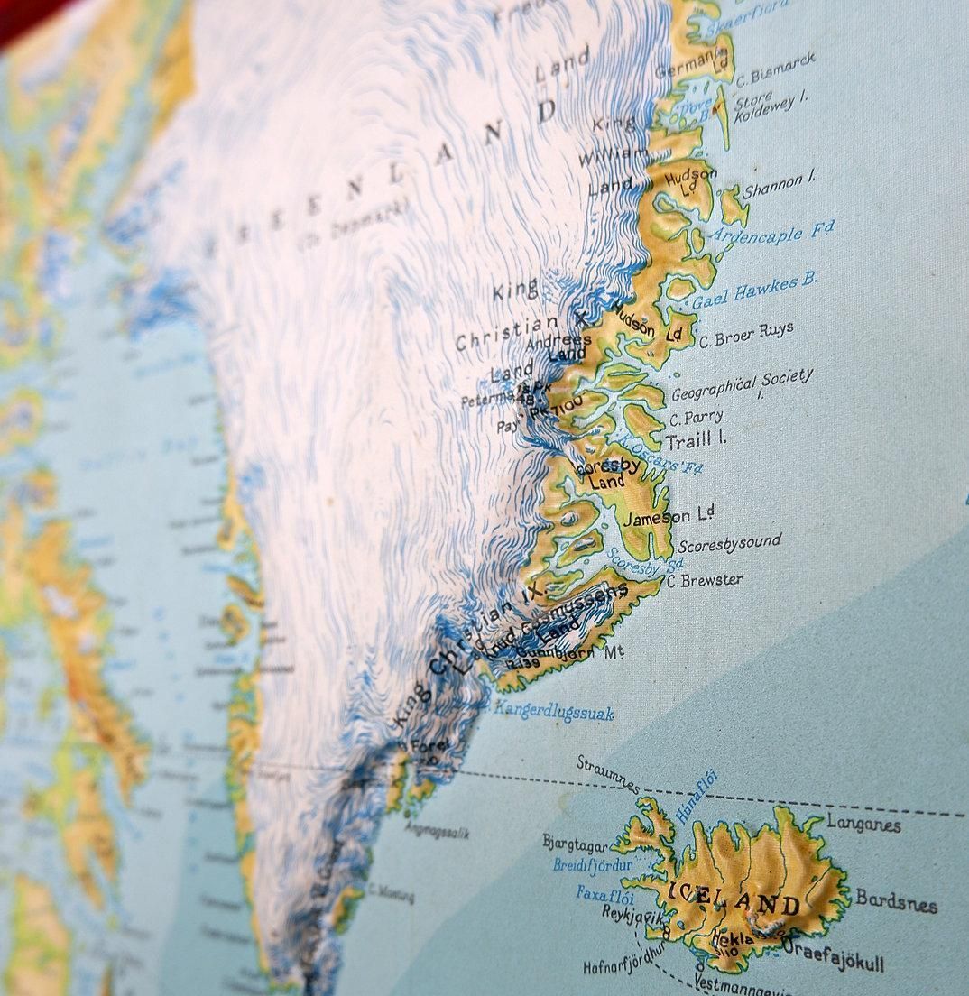 George Philip's Large Relief Map Of The World 150x110cm photo Art