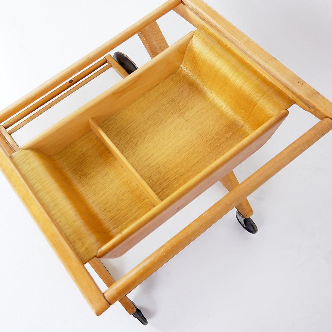 "Mobilo Pe03" Serving Trolley By Cees Braakman For Pastoe, 1950s photo vinterior