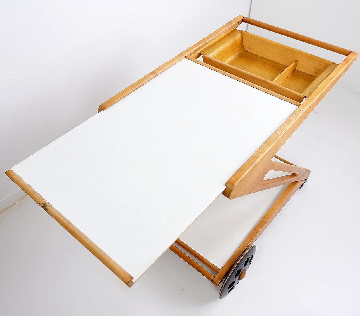 photo furniture "Mobilo Pe03" Serving Trolley By Cees Braakman For Pastoe, 1950s