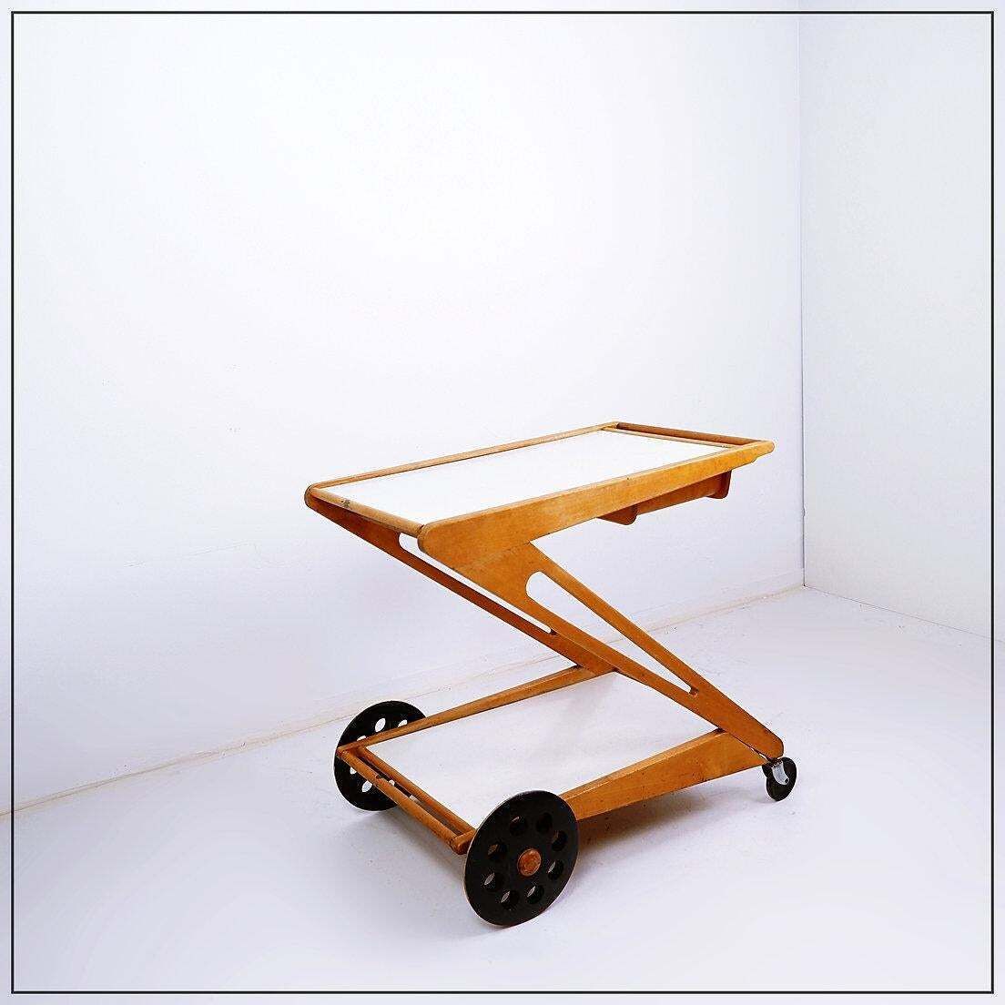 photo vinterior "Mobilo Pe03" Serving Trolley By Cees Braakman For Pastoe, 1950s