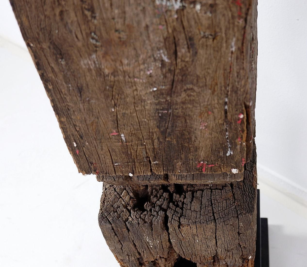 photo for sale 19th Century Thai Teak Wooden Stupa, Hand Carved Sculpture, Asia