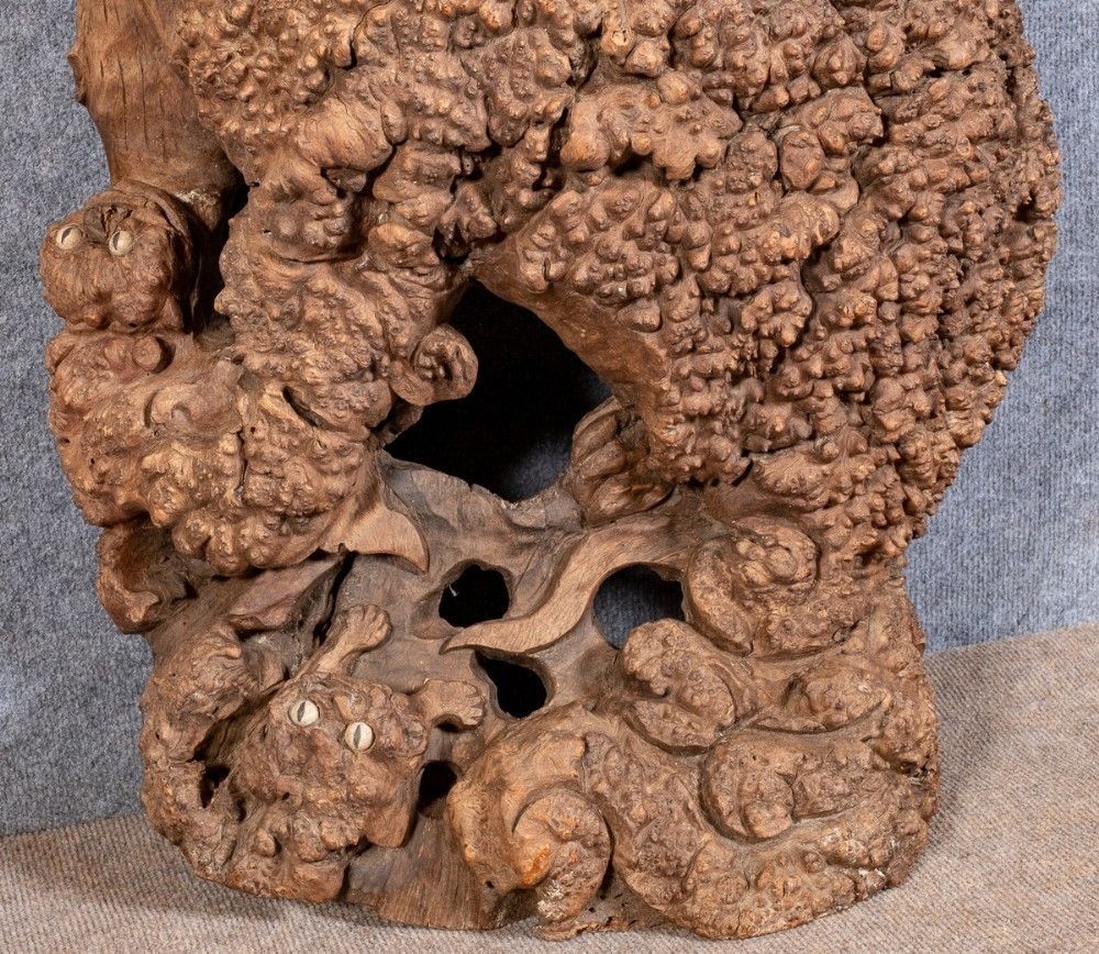 Large Chinese Carving Of Lion Dog Or Foo Dog photo for sale