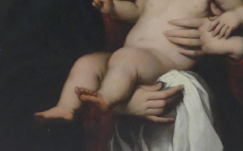 photo furniture 17th/18th Century Large Oil Painting On Canvas Madonna With Child Old Master