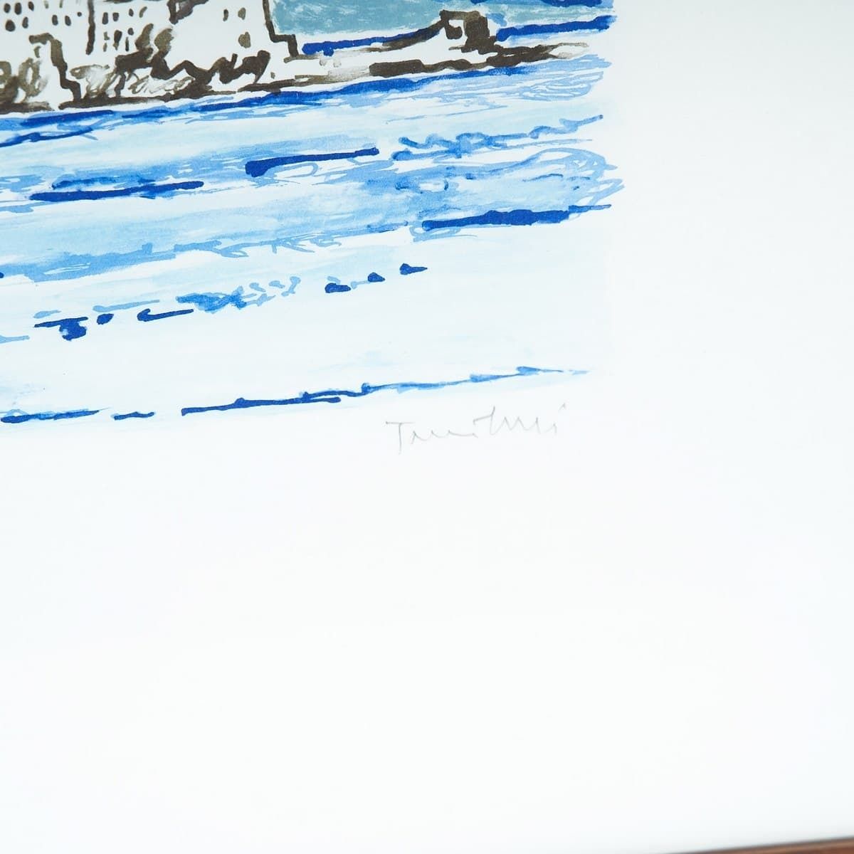 Lithograph The Essence Of Coastal Beauty By Orfeo Tamburi, 1970s photo Art