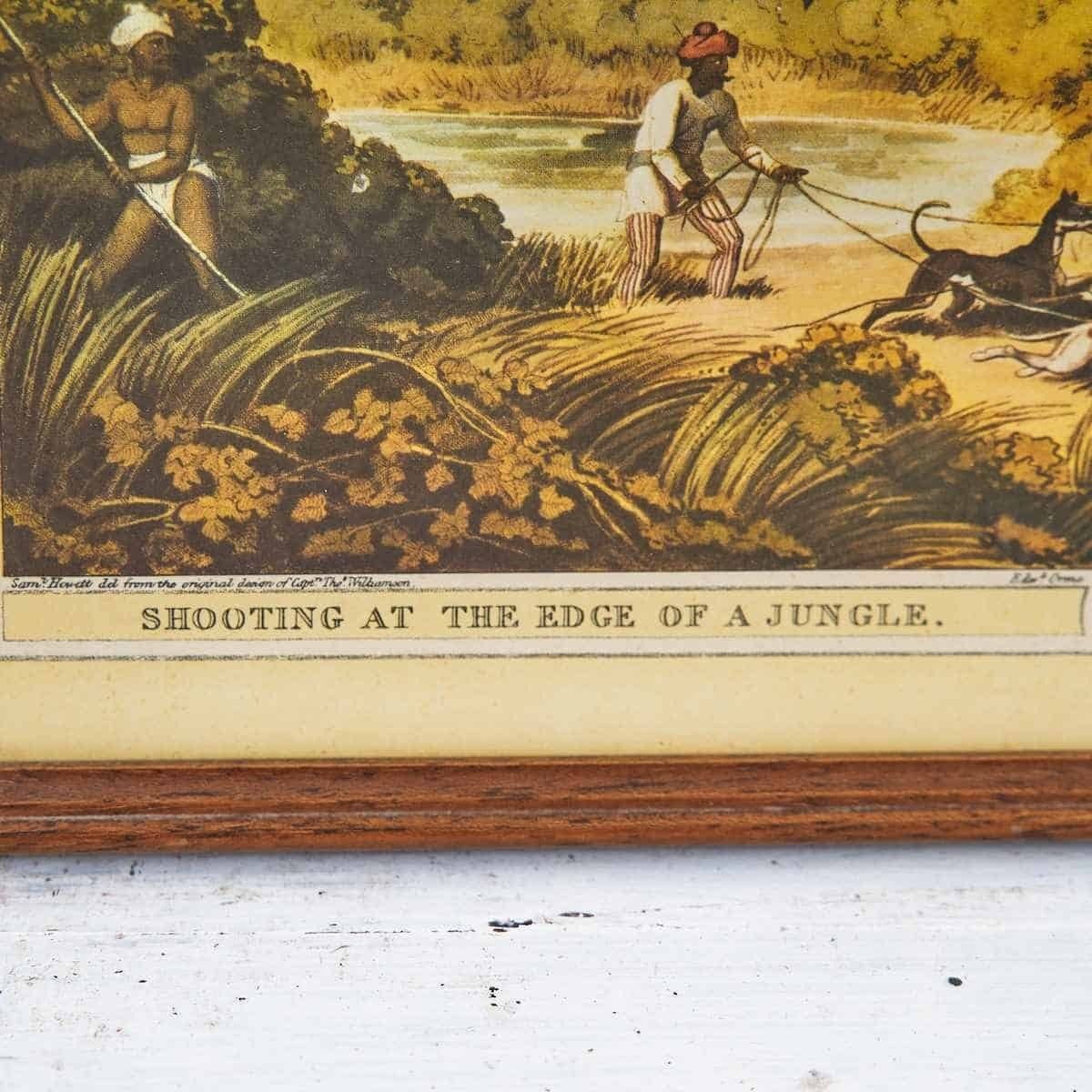 Antique Print Of Hunting In The Jungle photo furniture