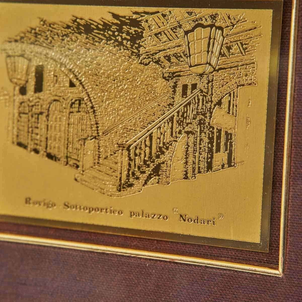 Metal Plaque Antique Print Palazzo Nodari photo Art