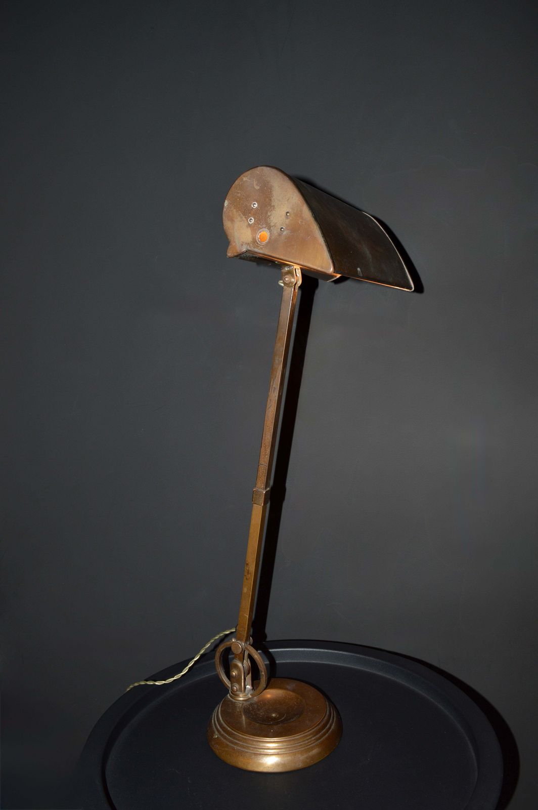 photo furniture 1920s Gec Copper Bankers Lamp