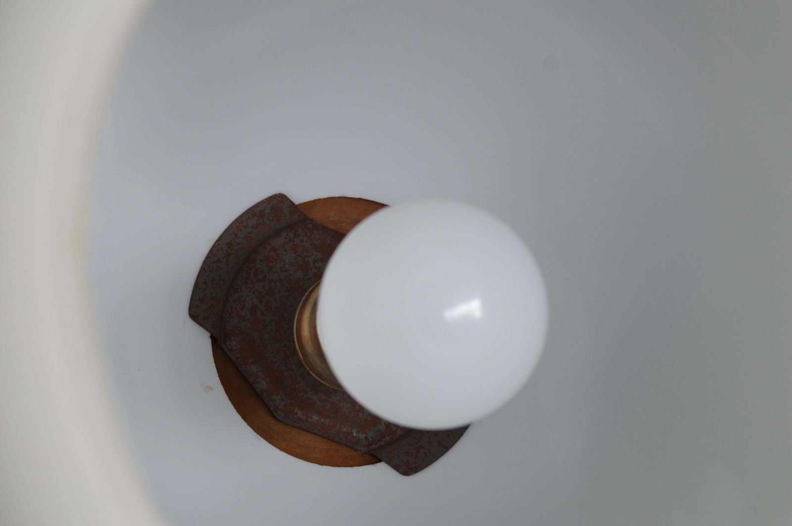 1930s General Electric Company (Gec) Opaline Tulip Pendant Light photo vintage