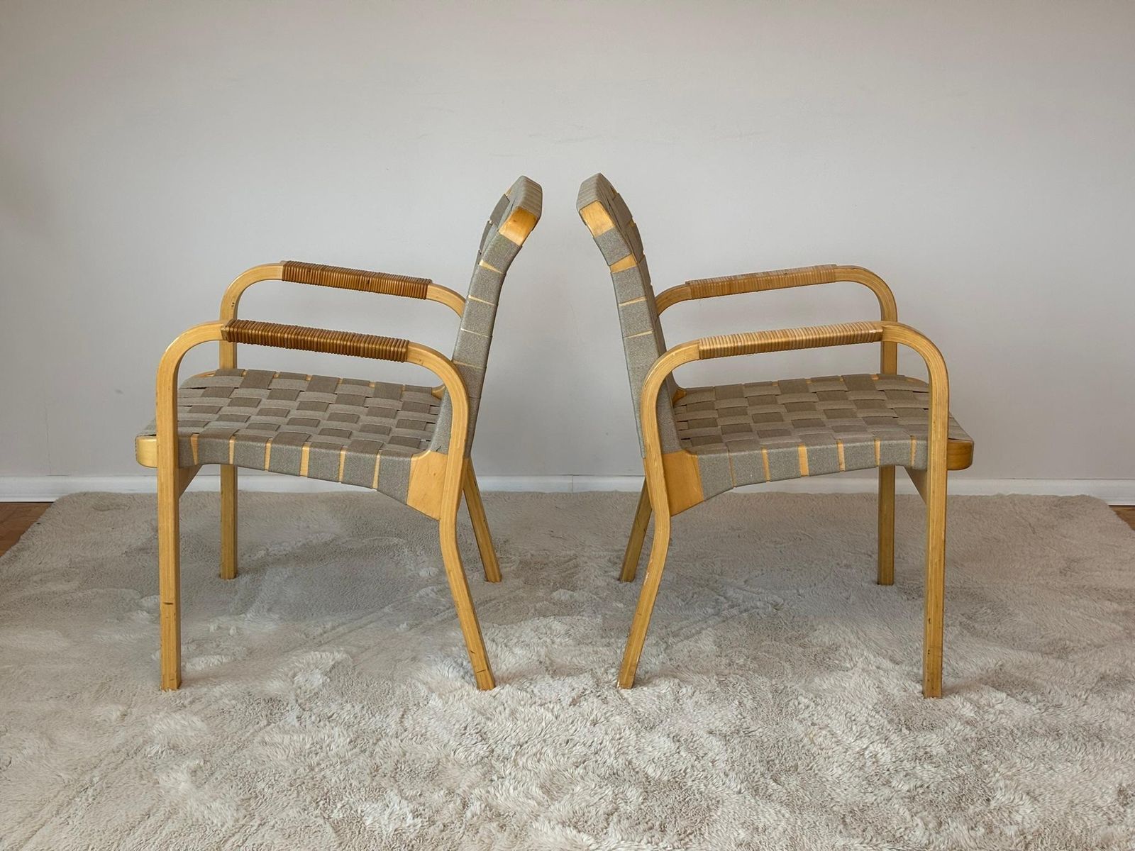 photo furniture Model 45 Lounge Chairs By Alvar Aalto For Artek, 1970s Set Of 2