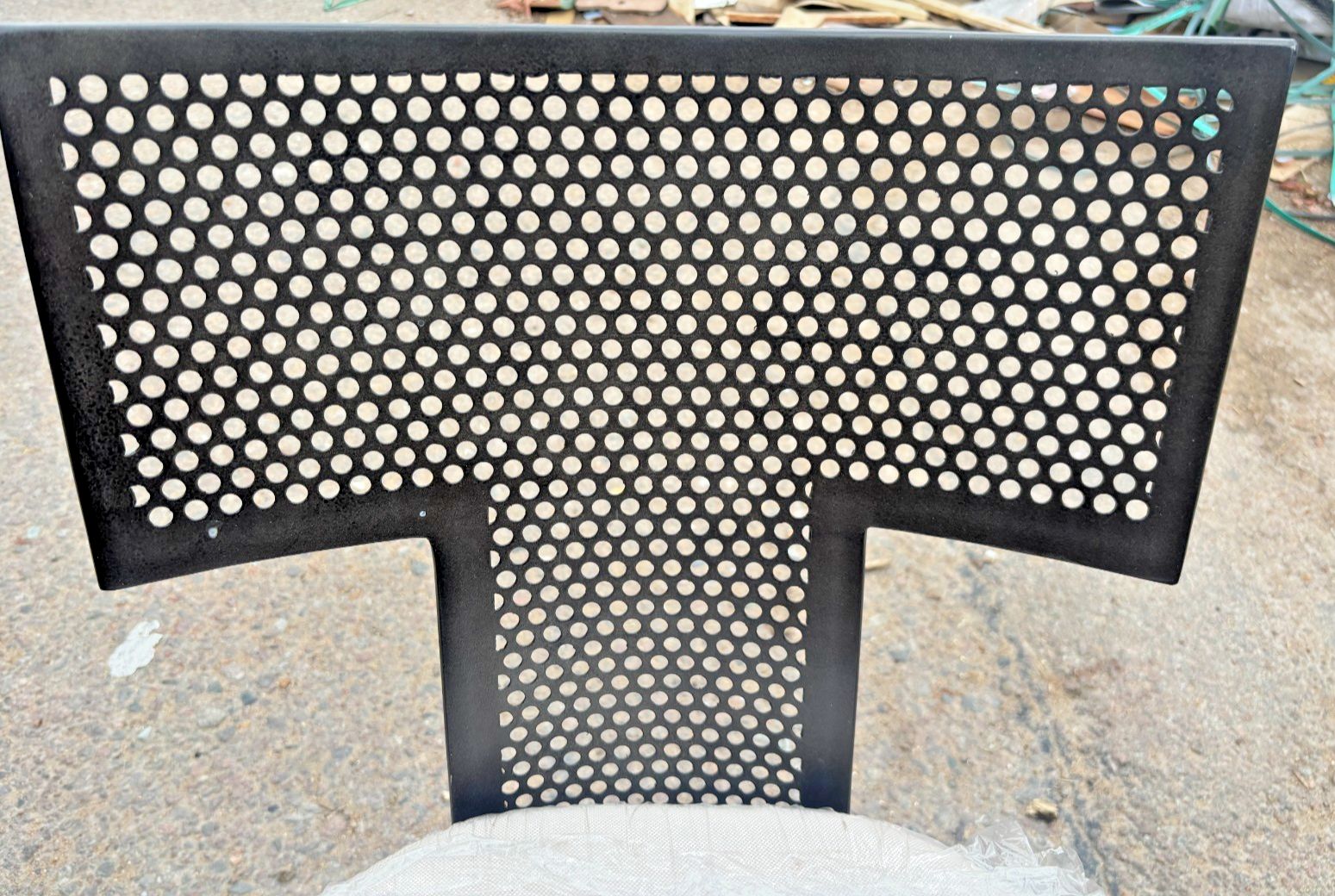 Made Goods Hadley Black Mesh Metal & Alsek White Cushion Dining Chair Ex Display photo furniture