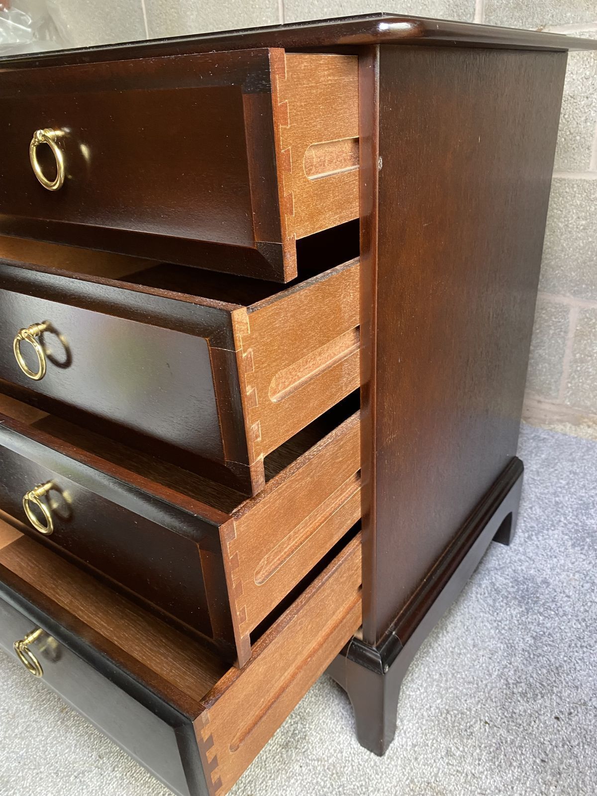 photo furniture Pair Of Stag Minstrel 4 Drawer Bedside Tables