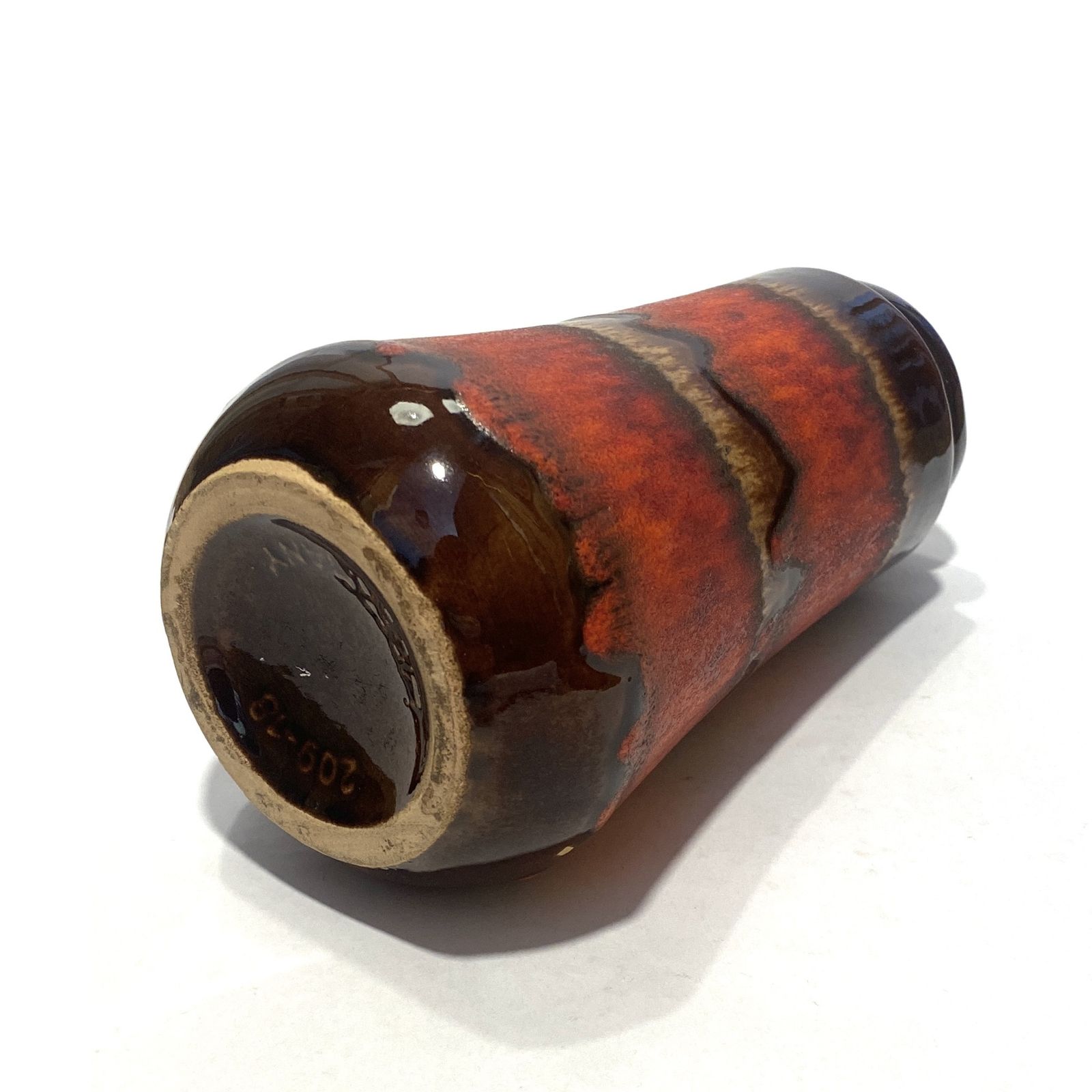 Scheurich Keramik 209 18 Vase In Red Fat Lava Drip Glaze, 1970s West German Pottery photo 52.5