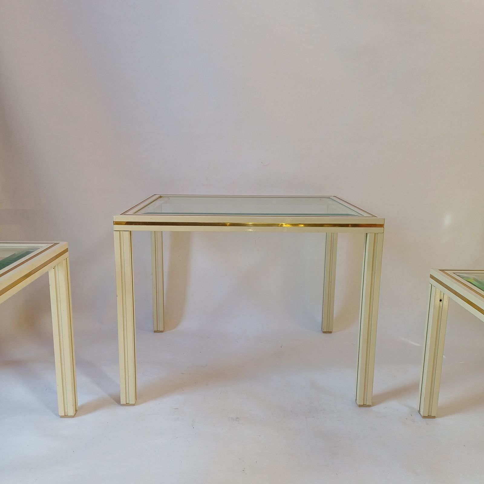 Pierre Vandel, Paris, Nest Of Tables, Hollywood Regency Style, 1970s/80s photo vintage