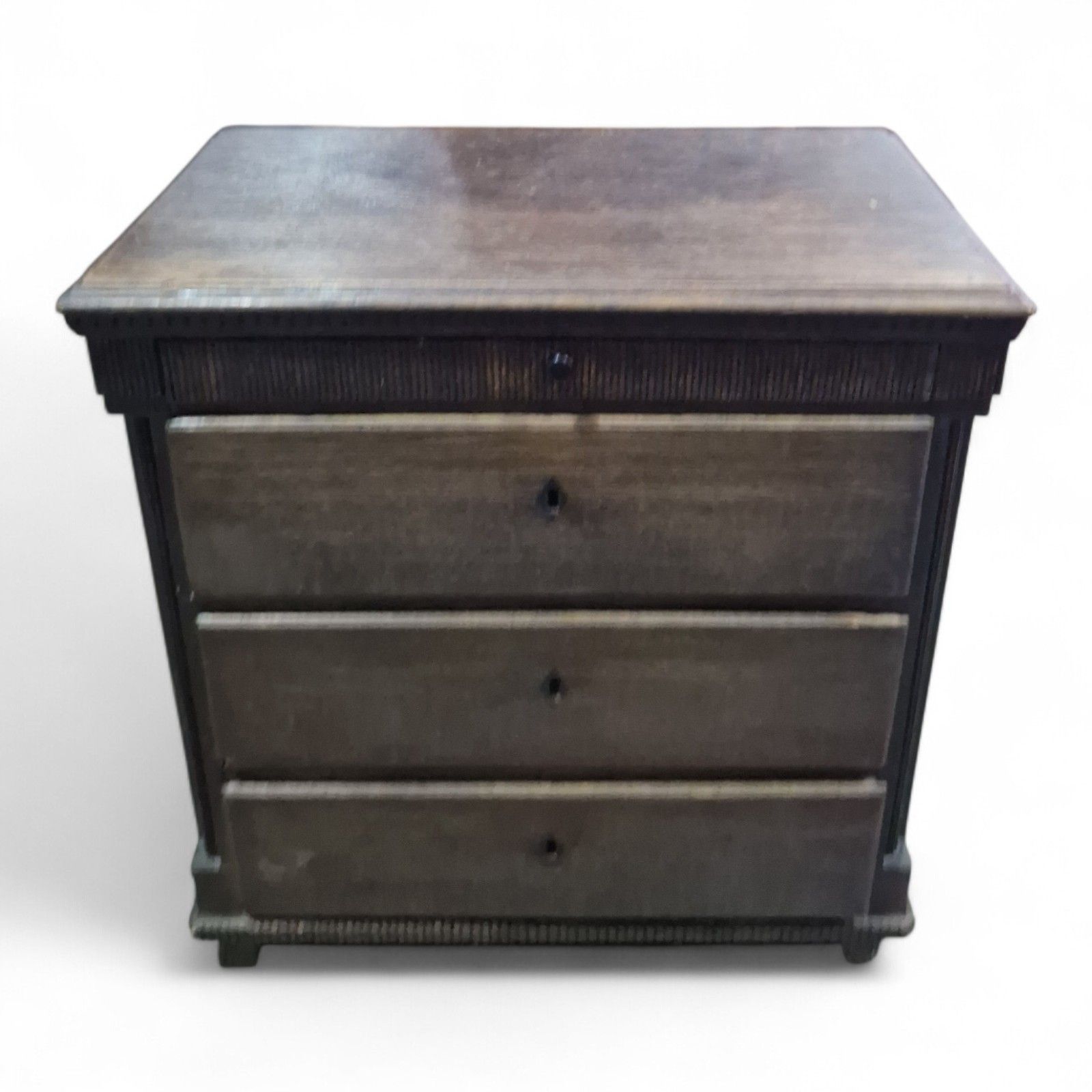 Antique Continental Rustic Drawers Oak Chest Of Drawers Lockable Storage photo furniture