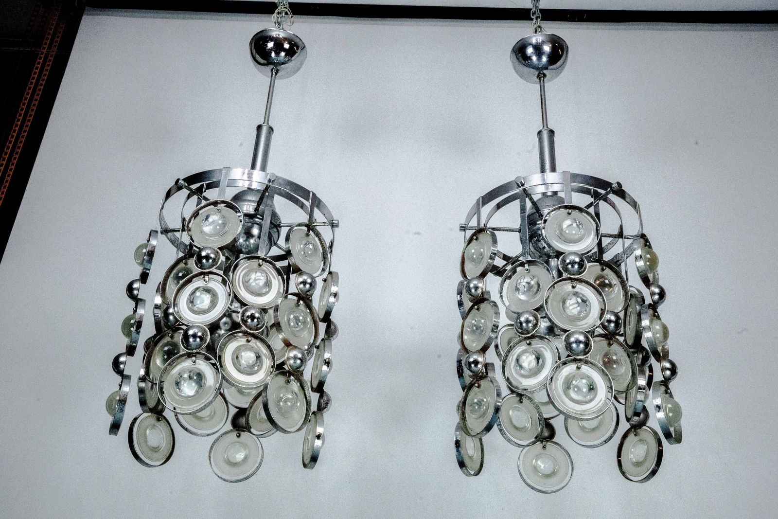 Pair Of Pendant Lights By Oscar Torlasco, Italy, 1970s photo for sale